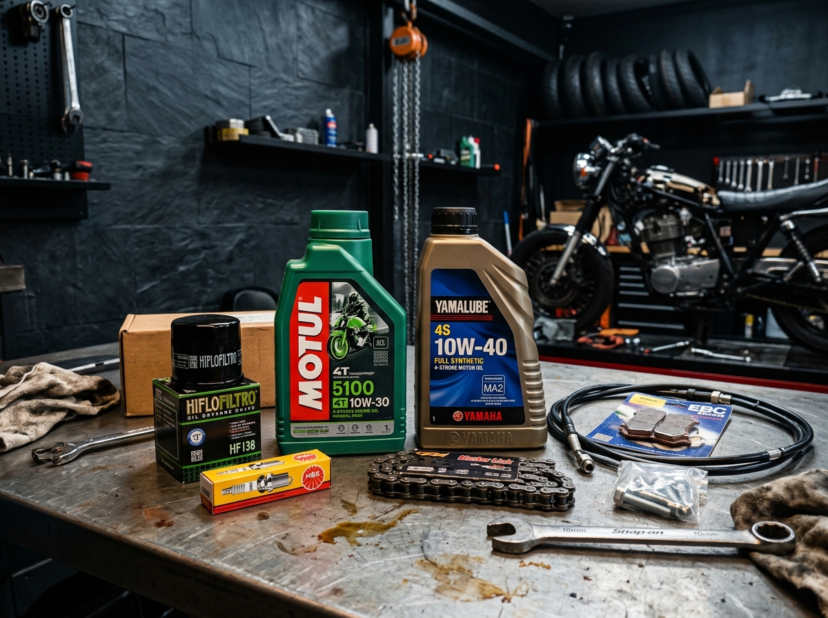 Suku cadang dan oli original di Surya Motor